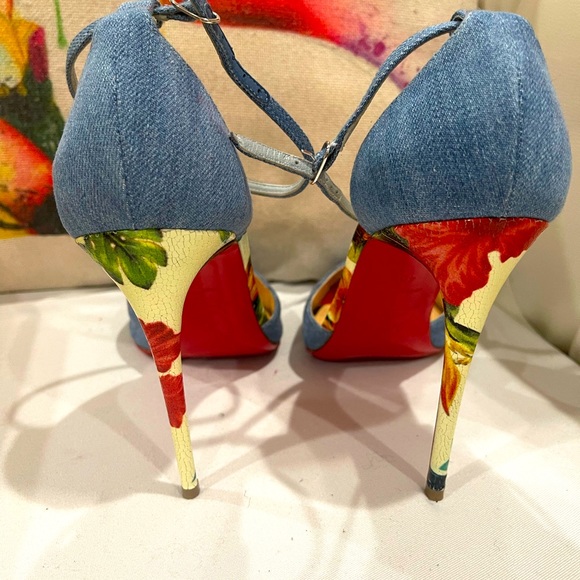 Christian louboutin senora 100 Jean Hawaii sandal sz40 - Picture 2 of 8